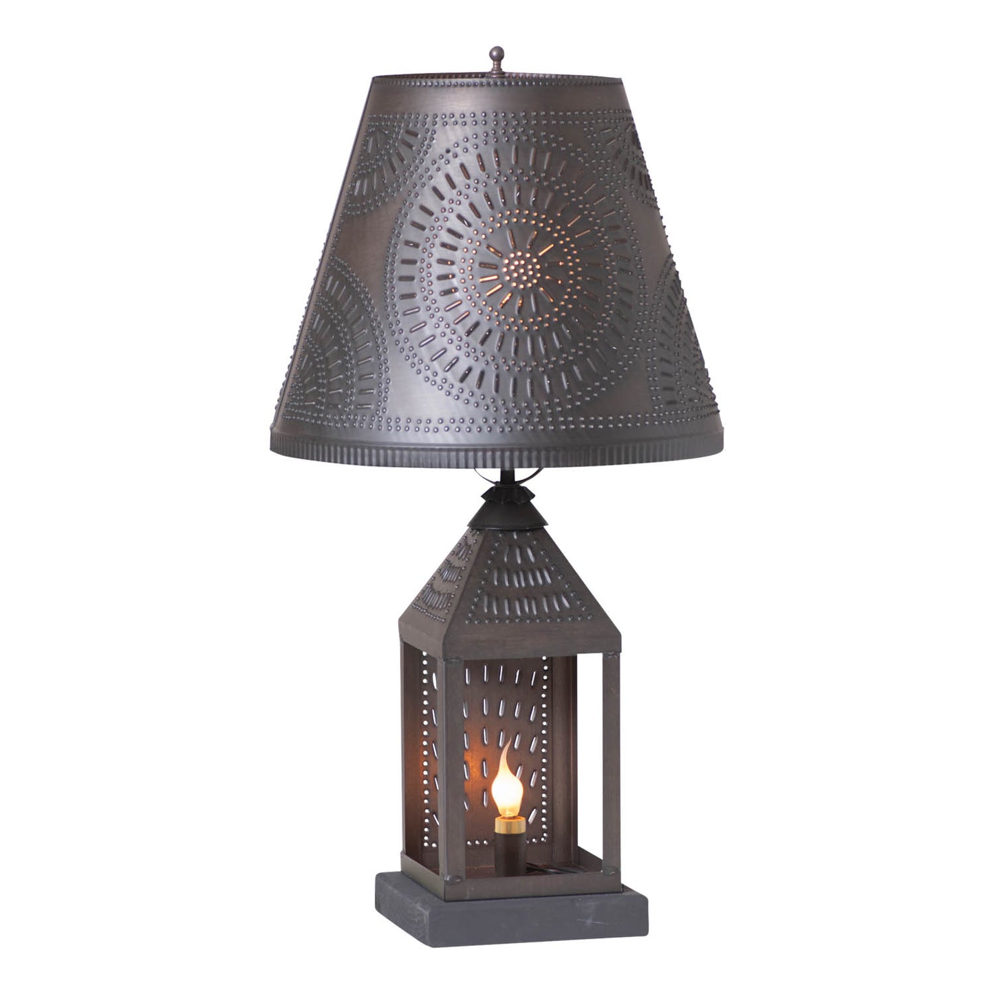 Valley Forge Lamp in Kettle Black with Shade