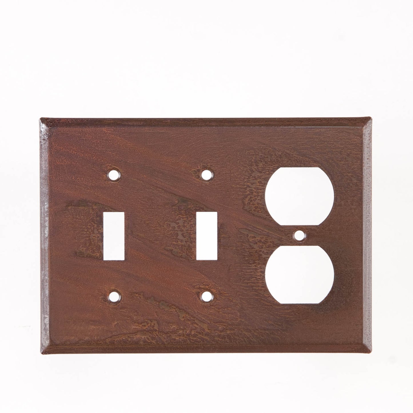 Double Switch & Outlet Cover Unpierced in Rustic