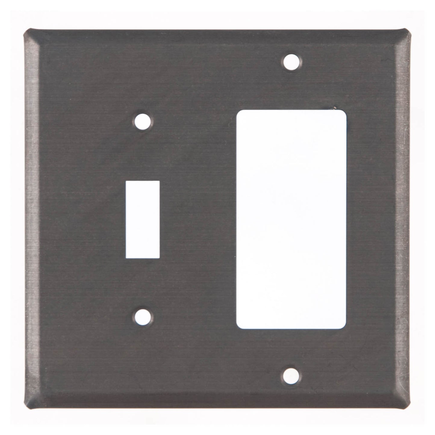 Switch & Rocker Cover Unpierced in Blackened Tin