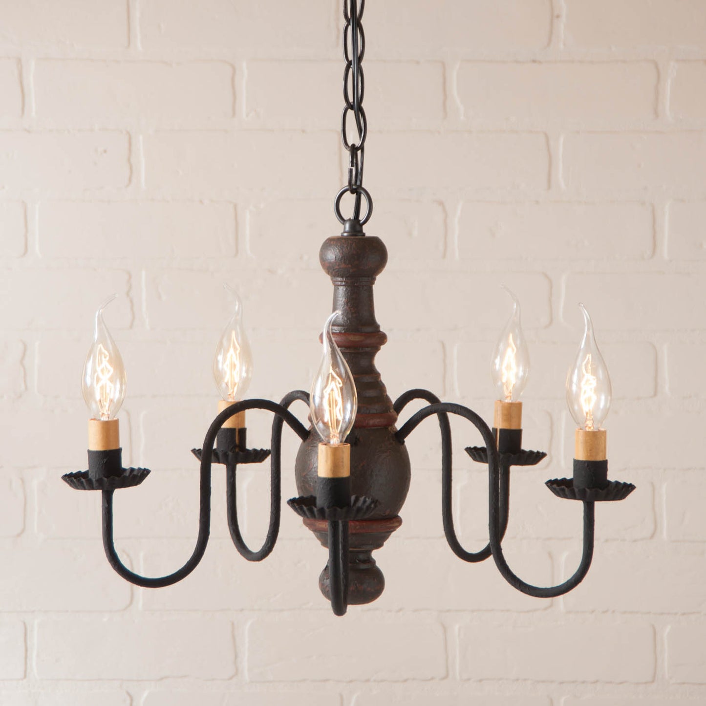 5-Arm Lancaster Wood Chandelier in Americana Espresso