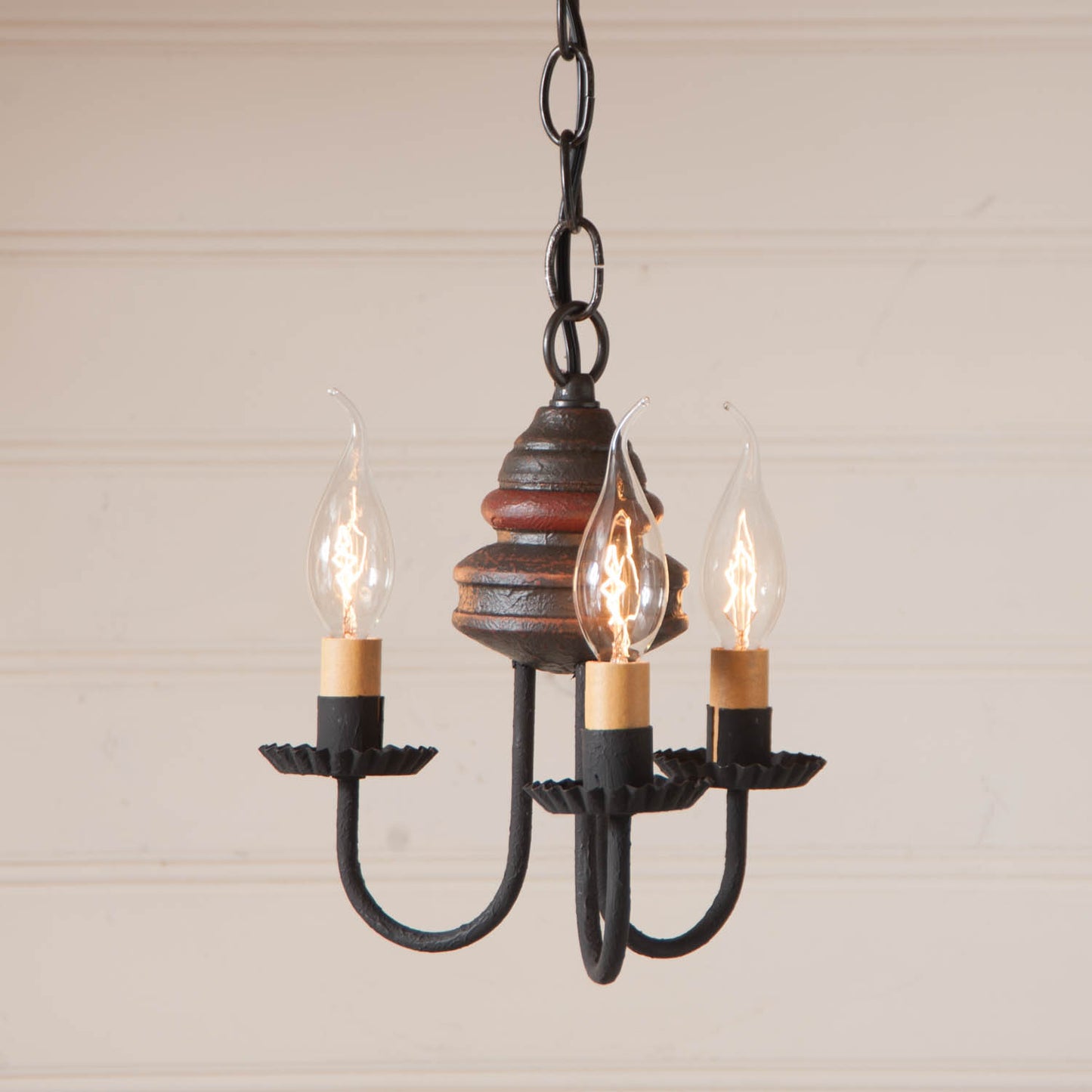 3-Arm Bellview Wood Chandelier in Americana Espresso