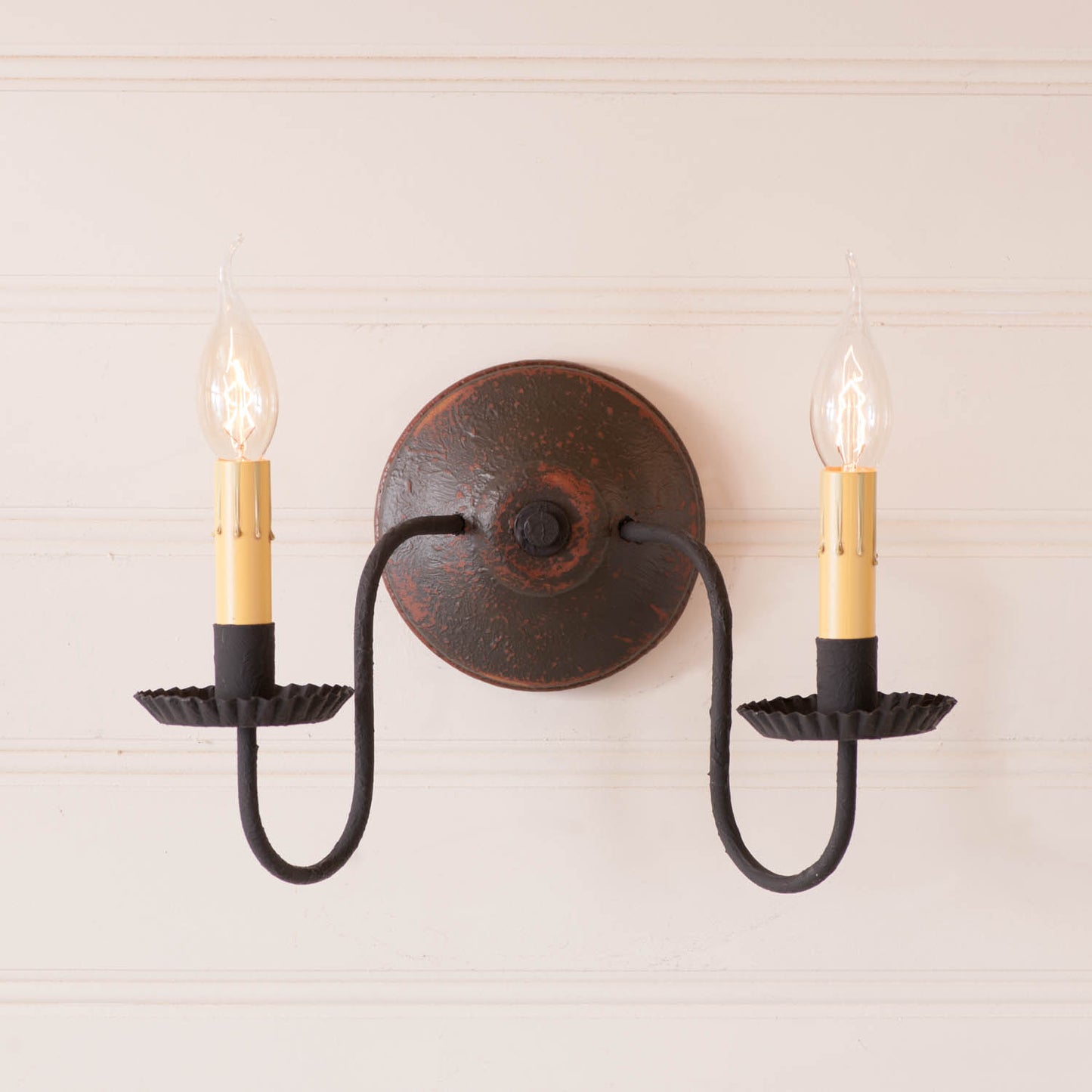 Ashford Wall Sconce in Espresso with Salem Brick