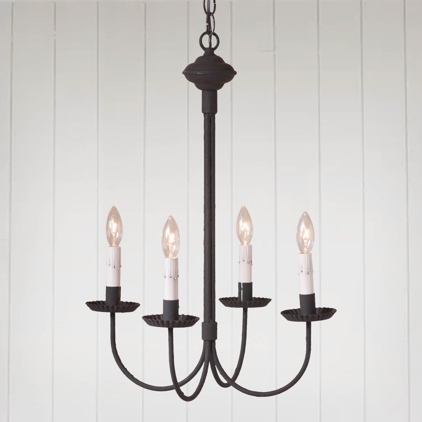 4-Arm Grandview Chandelier with Gray Sleeves