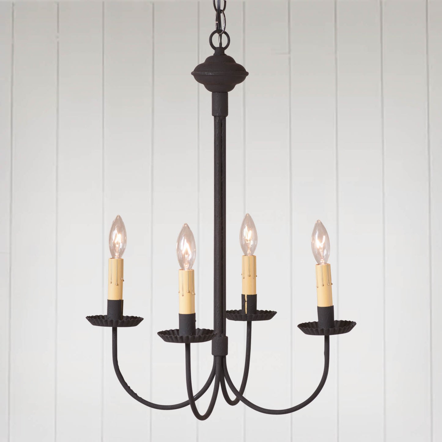 4-Arm Grandview Chandelier in Textured Black