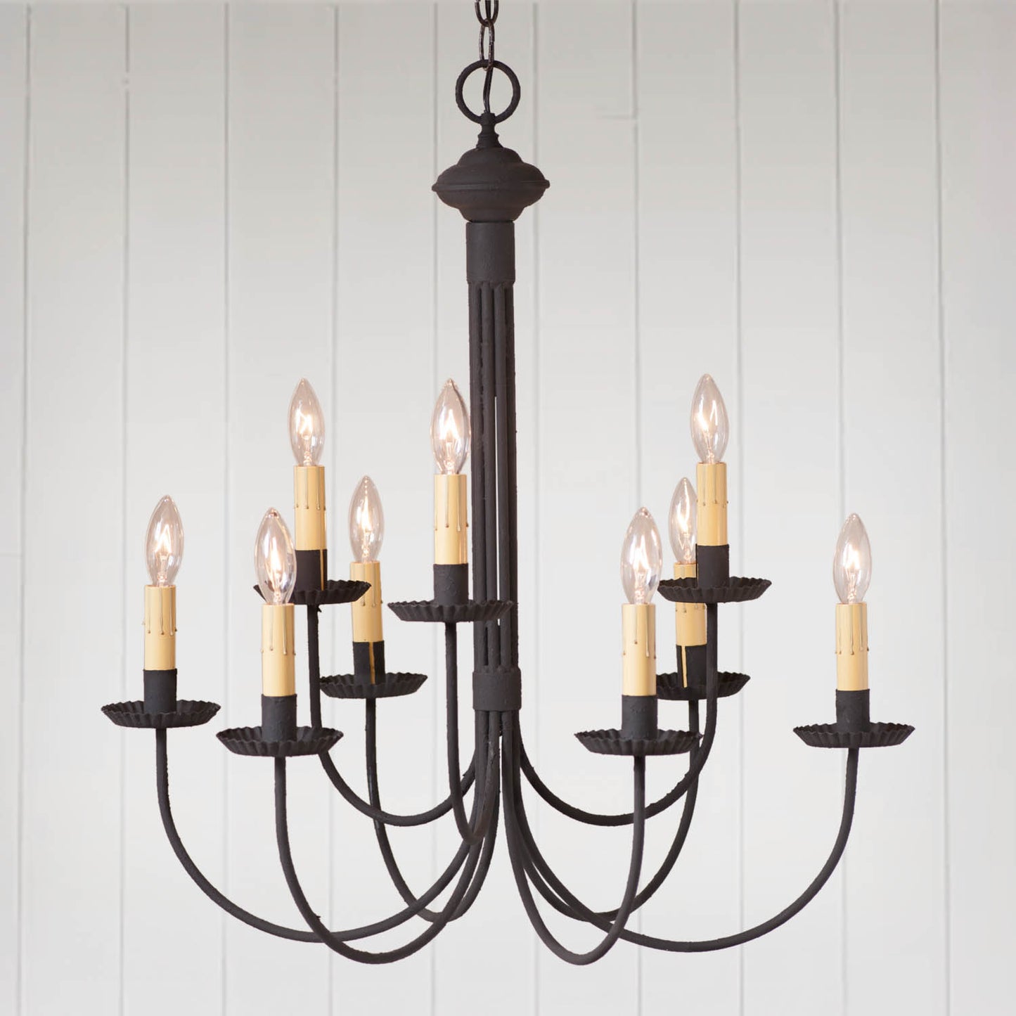 9-Arm Grandview Chandelier in Textured Black
