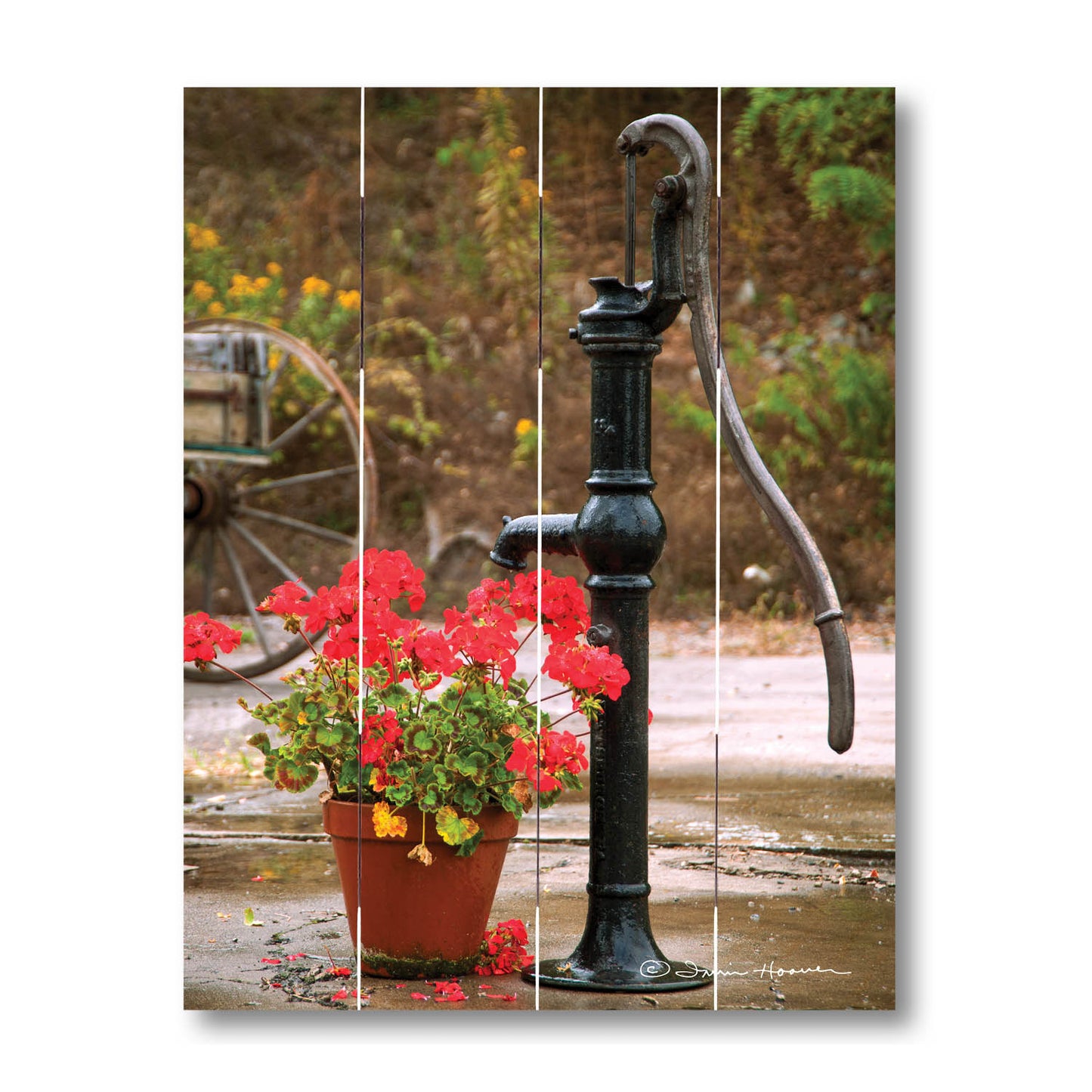 Watering Flowers Pallet Art