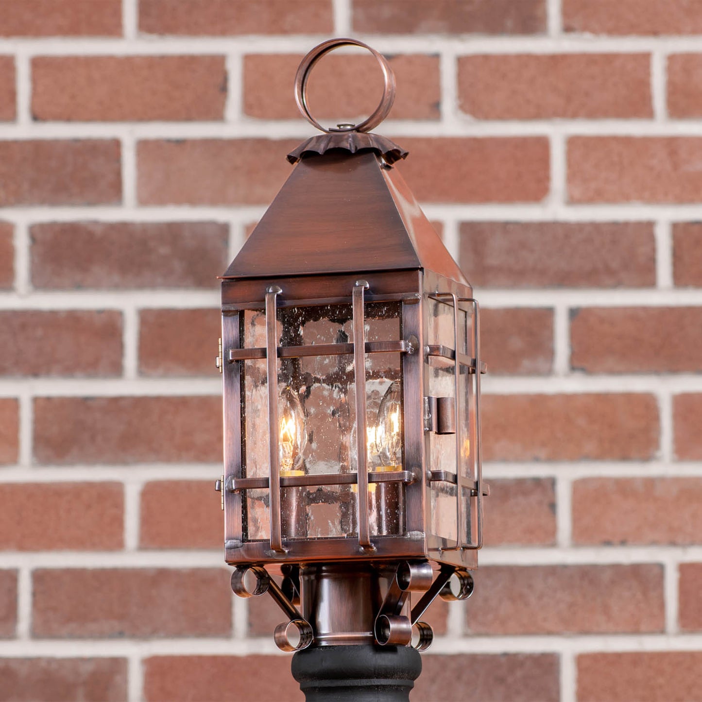 Barn Outdoor Post Light in Solid Antique Copper - 3 Light