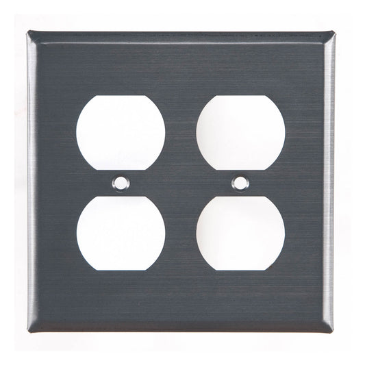 Double Outlet Cover Unpierced in Country Tin
