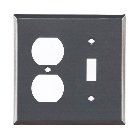 Single Outlet & Switch Unpierced Cover in Cntry Tn