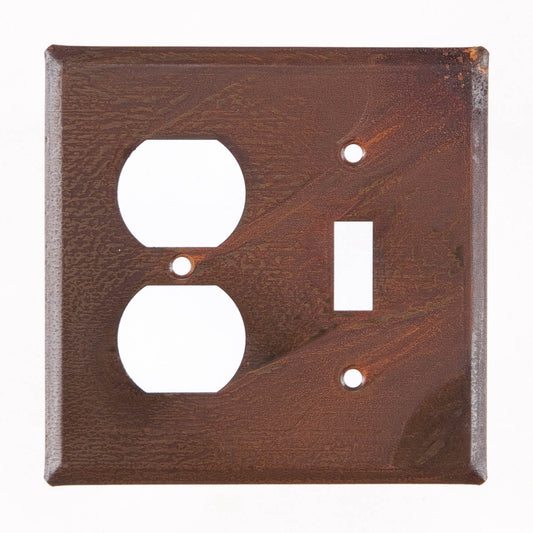 Outlet & Switch Cover Unpierced in Rustic Tin