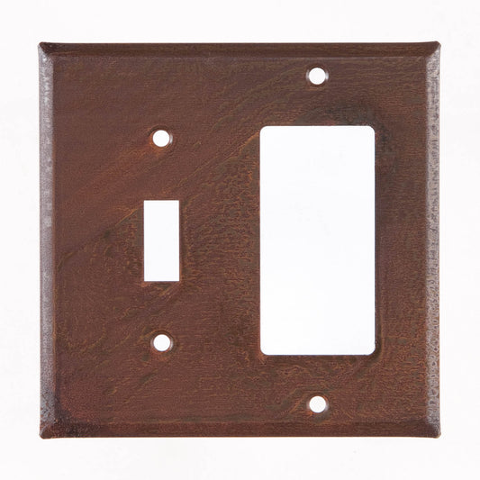 Switch & Rocker Cover Unpierced in Rustic Tin