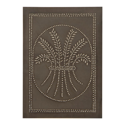 Vertical Wheat Panel in Blackened Tin