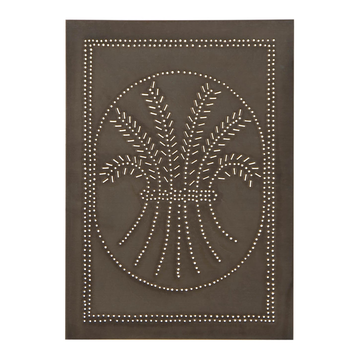 Vertical Wheat Panel in Blackened Tin