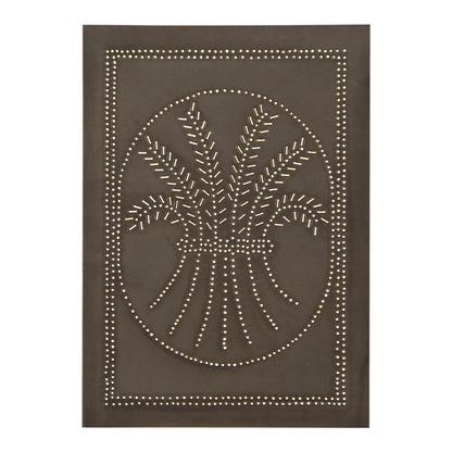 Vertical Wheat Panel in Blackened Tin