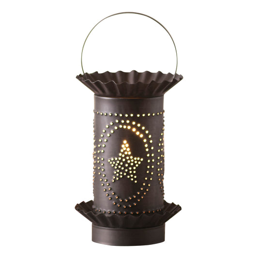 Mini Tartwarmer with Star Oval Design in Kettle Black