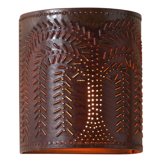 Willow Sconce Light in Rustic Tin