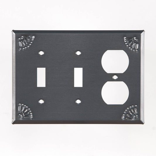 Double Switch & Outlet Cover with Chsl in Cntry Tn