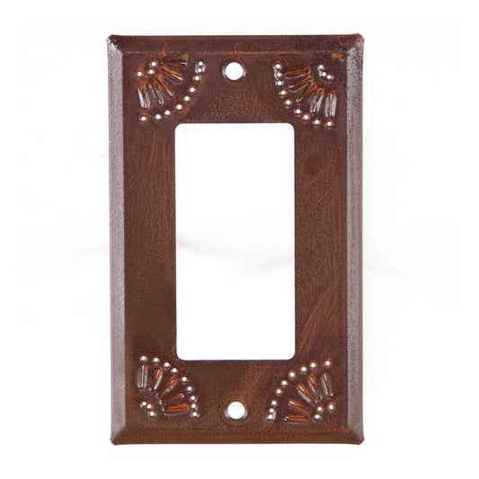 Single Rocker Cover with Chisel in Rustic Tin