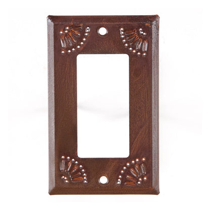 Single Rocker Cover with Chisel in Rustic Tin