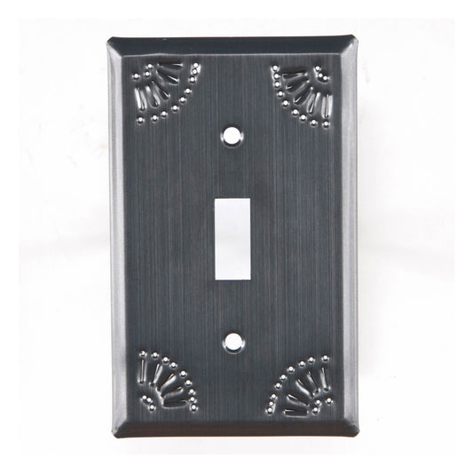 Single Switch Cover with Chisel in Country Tin