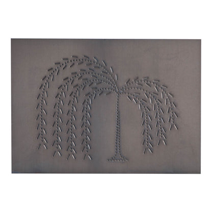 Horizontal Willow Panel in Blackened Tin