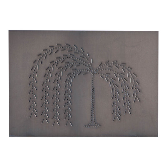 Horizontal Willow Panel in Blackened Tin