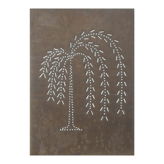 Vertical Willow Panel in Blackened Tin