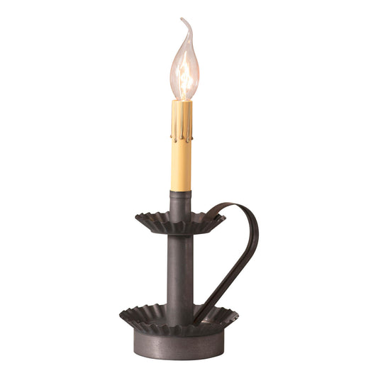 Plantation Candlestick Lamp Base in Kettle Black