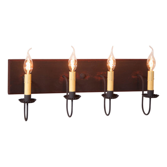 4-Light Vanity Light in Hartford Black with Red Stripe