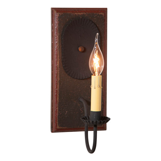 Wilcrest Sconce in Espresso with Salem Brick