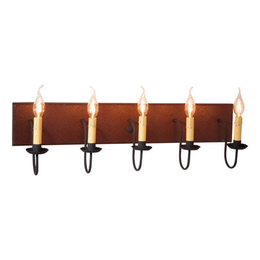 5-Light Vanity Light in Plantation Red