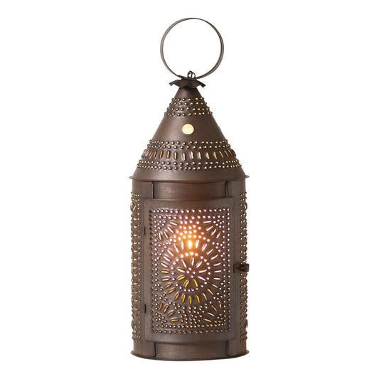 17-Inch Hand Punched and Signed by Irvin Lantern