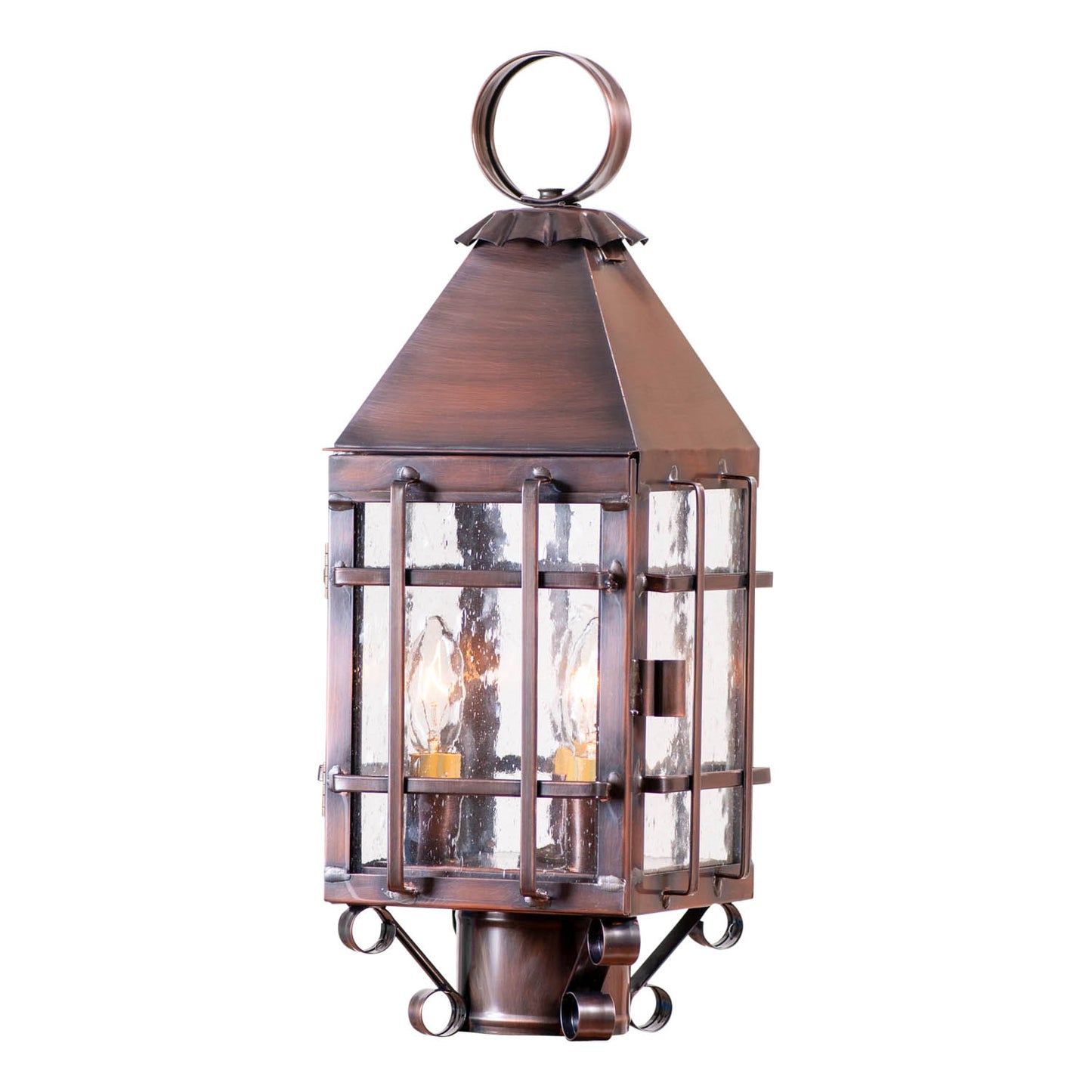 Barn Outdoor Post Light in Solid Antique Copper - 3 Light