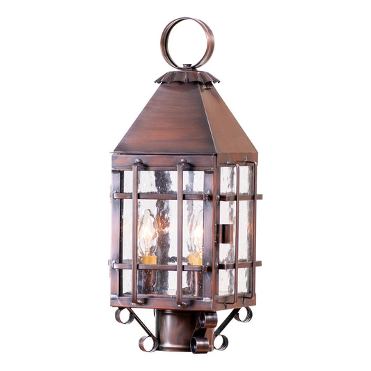 Barn Outdoor Post Light in Solid Antique Copper - 3 Light