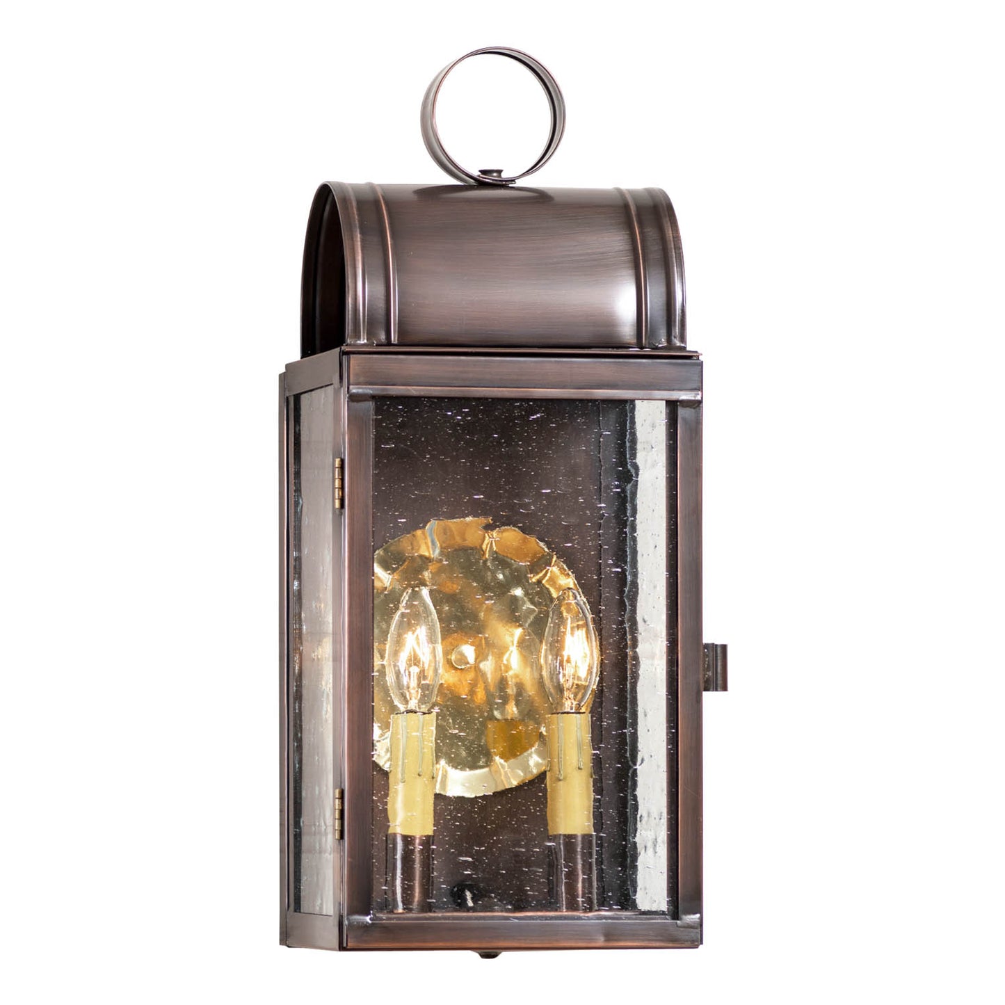 Town Lattice Outdoor Wall Light in Solid Antique Copper - 2 Light