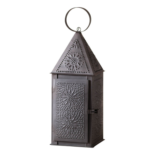 Square Lantern in Smokey Black