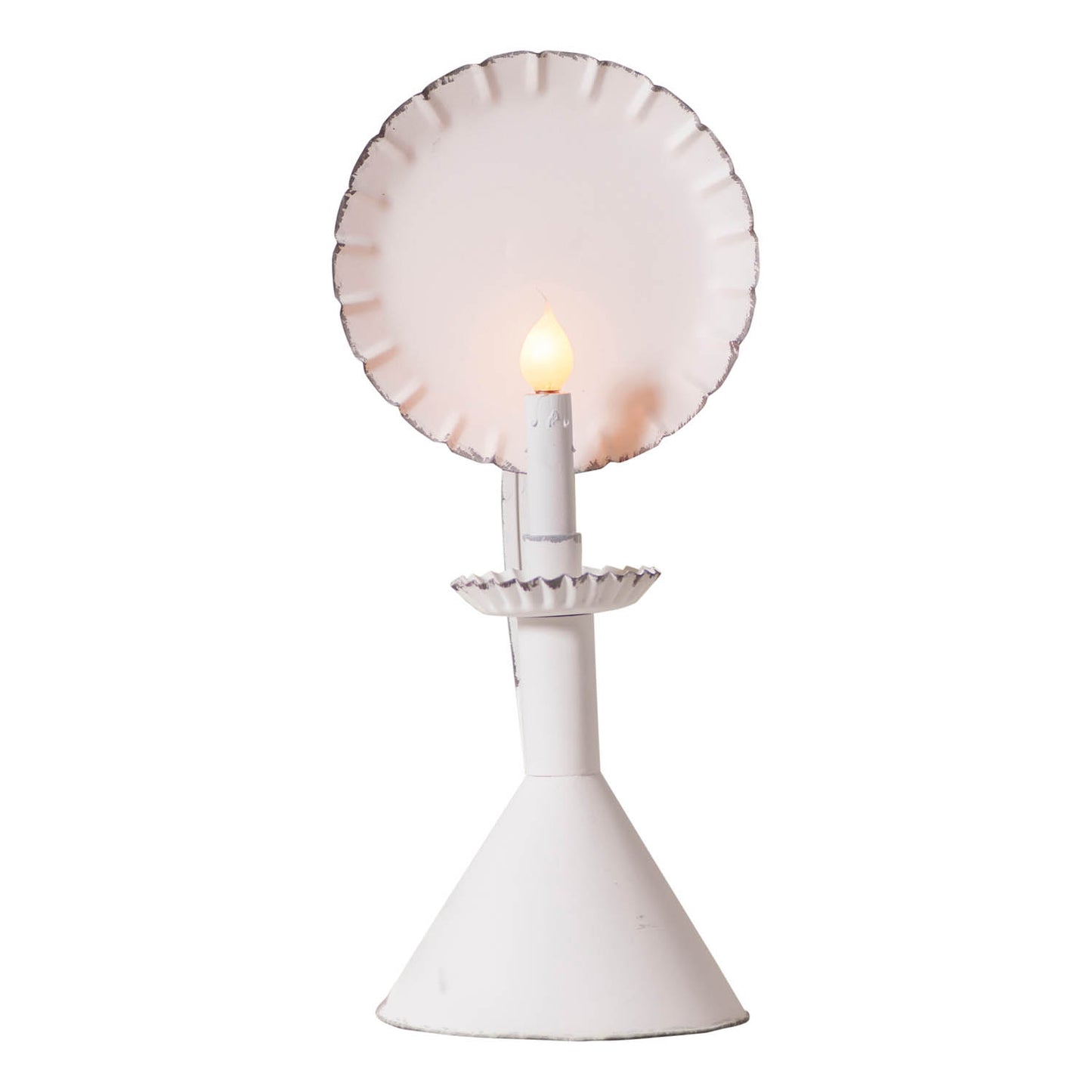 Wired Accent Light on Cone in Rustic White